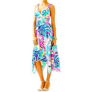 Lilly Pulitzer Sloane Midi Dress Exotic Garden Size M NEW RARE